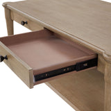 Cocktail Table With Two Storage Drawers And Casters