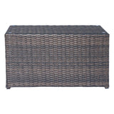 Wicker Outdoor Sectional With Weather Resistant Cushions And Table
