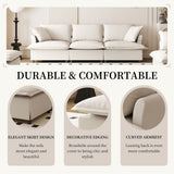 3 Seat Sofa Module For Modular Sectional Wide Seat Cloud Couch With Throw Pillows Upholstered