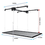 4 X 8 Ft Overhead Garage Storage Rack - Black