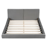 Upholstered Platform Bed, Grounded Bed With Solid Frame