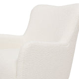 Nimbus - Curved Accent Chair - Ivory White