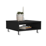 Coffee Table 1 Shelf, 4 Legs - Black