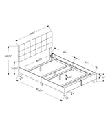 Bed, Upholstered, Frame Only, Transitional
