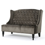 Nurturing - Upholstered Loveseat With Wing Back And Diamond Tufting