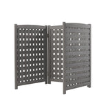 Air Conditioner Fence Screen Outside, Cedar Privacy Fence 3 Panels To Hide Ac & Trash Enclosure