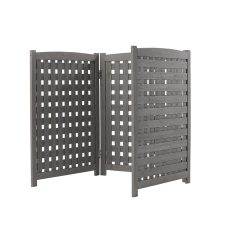 Air Conditioner Fence Screen Outside, Cedar Privacy Fence 3 Panels To Hide Ac & Trash Enclosure