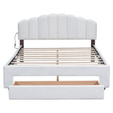 Upholstered Platform Bed With Drawer
