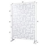 Decorative Freestanding Metal Privacy Screen For Indoor & Outdoor Use