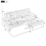 Modern L Shaped Sectional Sofa For Living Room