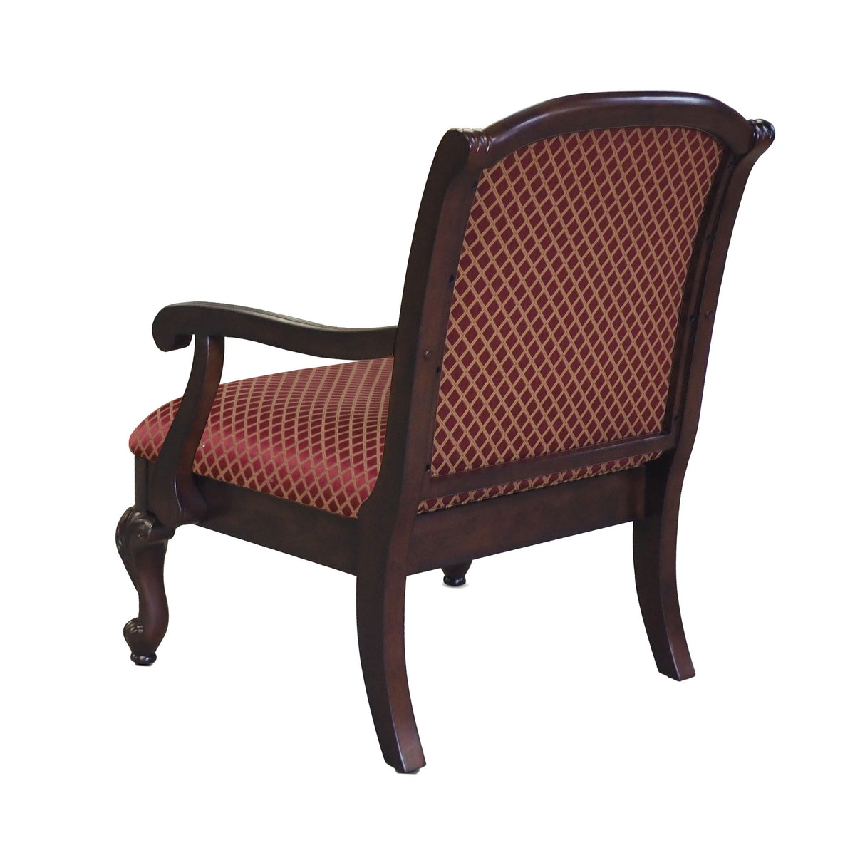 Santiago - Magenta Arm Chair In Jacquard Fabric - Red