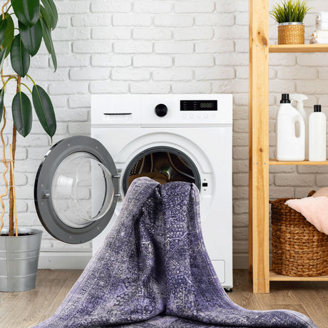 Maval - 2'6'' X 10' Washable Runner Rug - Anthracite