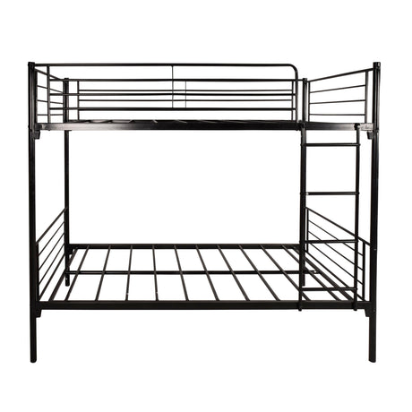 Space Saving Bunk Bed With Metal Frame And Ladder