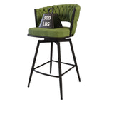 Bar Stool 360 Swivel With Back Footrest