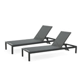 Outdoor Patio Chaise Lounge With 5 Reclining Positions