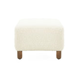 Contemporary Ottoman With Foam Cushion And Durable Upholstery