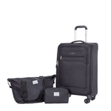 3 Piece Luggage Sets, Softshell Suitcase Spinner Wheels