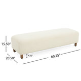 Contemporary Ottoman With Foam Cushion And Durable Upholstery