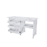 4 In 1 Folding Sewing Table With Lockable Wheels, Multi Functional Craft Station - White