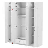 Contemporary 4 Door Wardrobe With 1 Drawer And Top Cabinet