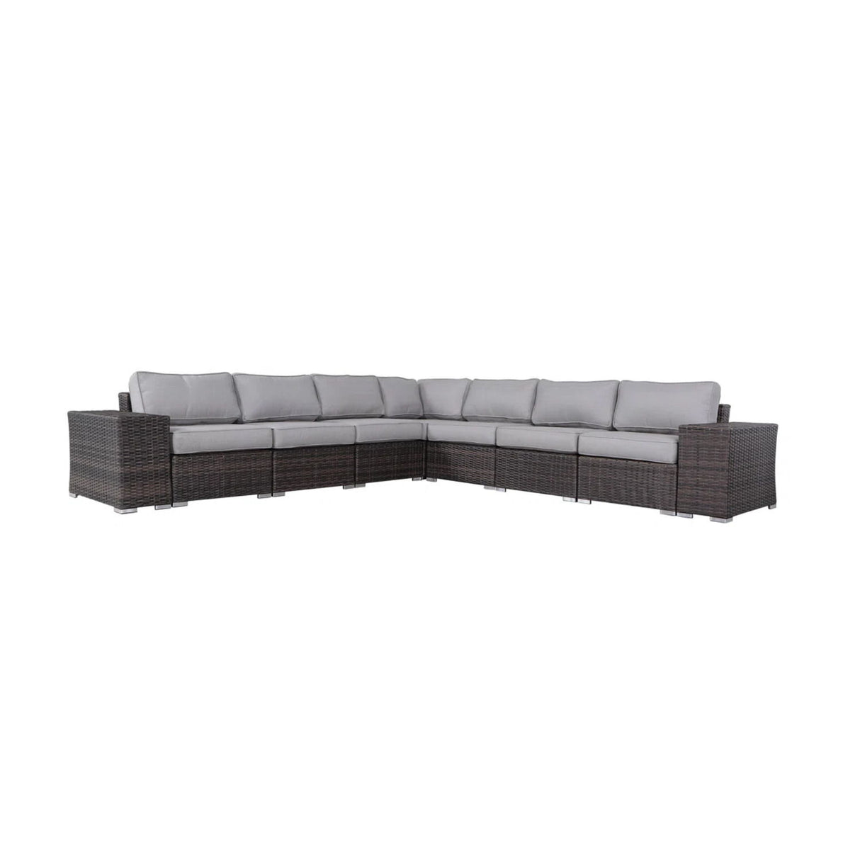 Rattan Sectional Sofa Set With Cushions