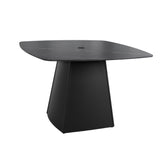 Rounded Square Outdoor Pedestal Dining Table