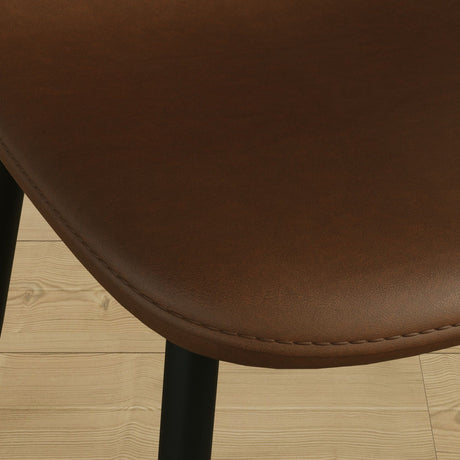 Modern Dining Chairs With Soft Upholstered Seat, Spoon Shape Design