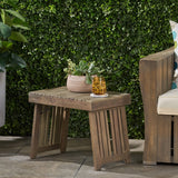 Temptation - Outdoor Foldable Side Table With Slat Design