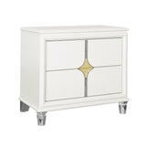 Uriuni - Nightstand - Gold / White