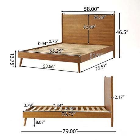 Okioki - Mid-Century Wood Bed