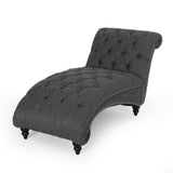 Chaise Lounge With Button Tufted Diamon Stitch