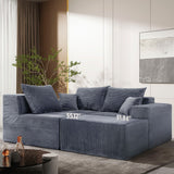 Modular Sectional Sofa, Convertible Couch With Chaise Corduroy