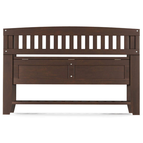 Acadian - Entryway Storage Bench With Shelf - Brown