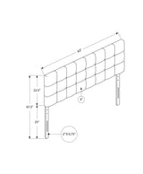 Queen Size, Bed Headboard Only, Upholstered, Durable Construction Transitional - Gray