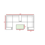 Outdoor Wicker Sectional With Weather Resistant Cushions And Table