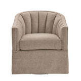 Solitude - Skirted Swivel Accent Chair With Hemp Like