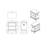 Adalid - Nightstand With Cooler, USB And Speaker - White