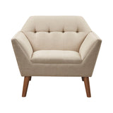 Modern Lounge Chair With Button Tufting