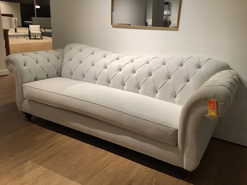 Antoinette Chesterfield White Sofa