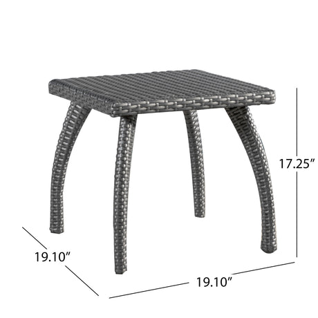 Luminant - Outdoor Side Table With Iron Frame - Gray
