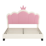 Upholstered Princess Platform Bed With Crown Headboard