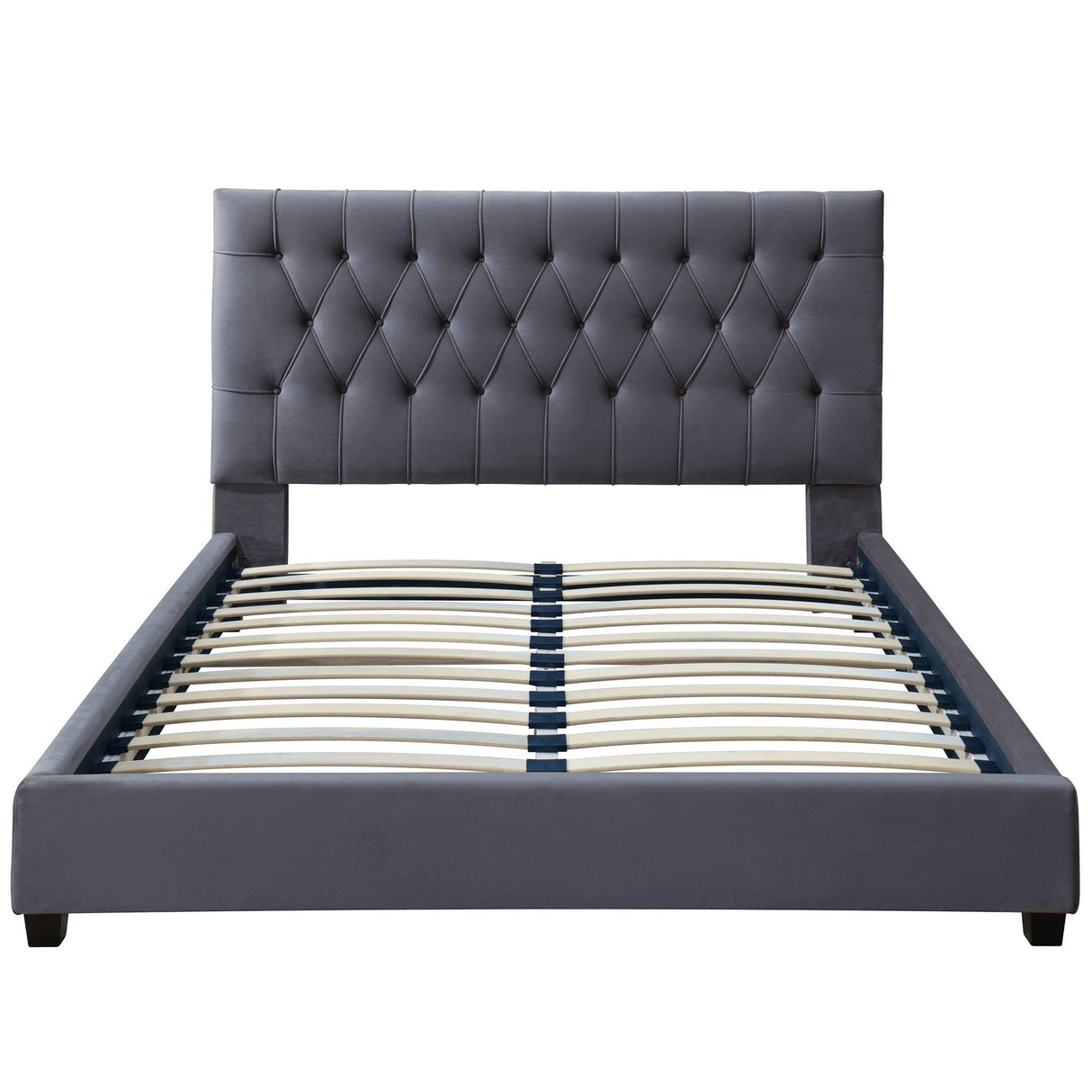 Donald - Mid-Century Modern Upholstered Platform Bed