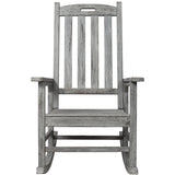 Oversized Porch Rocker Chair With Wide Seat And Tall Backrest