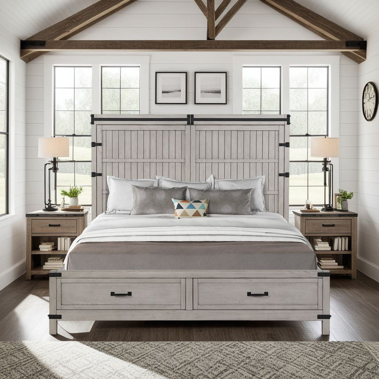 Alexandria - Storage Wood Bed