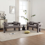Modern Chenille Loveseat Sofa, Comfy Upholstered 2 Seater