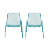 Outdoor Iron Chair With Mesh Design