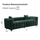 Modern 3 Seater Sofa With 2 Pillows
