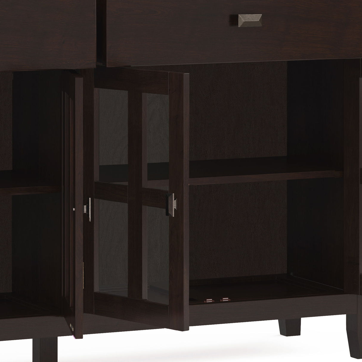 Artisan - Large 4 Door Sideboard Buffet - Dark Chestnut Brown