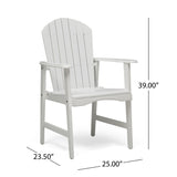 Outdoor Weather Resistant Acacia Wood Adirondack Dining Chairs (Set of 2)