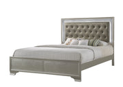 Crown Mark Lyssa King Upholstered Panel Bed in Embossed Crocodile Pattern image